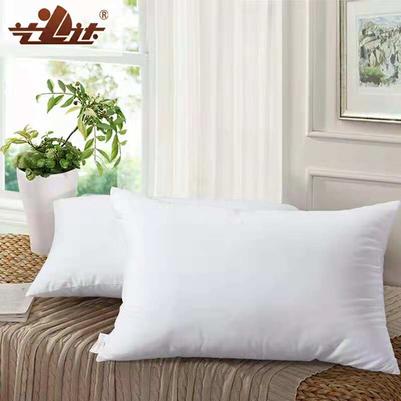 艺达家纺舒适单双人枕芯 可水洗一对装 白色酒店 家用枕芯