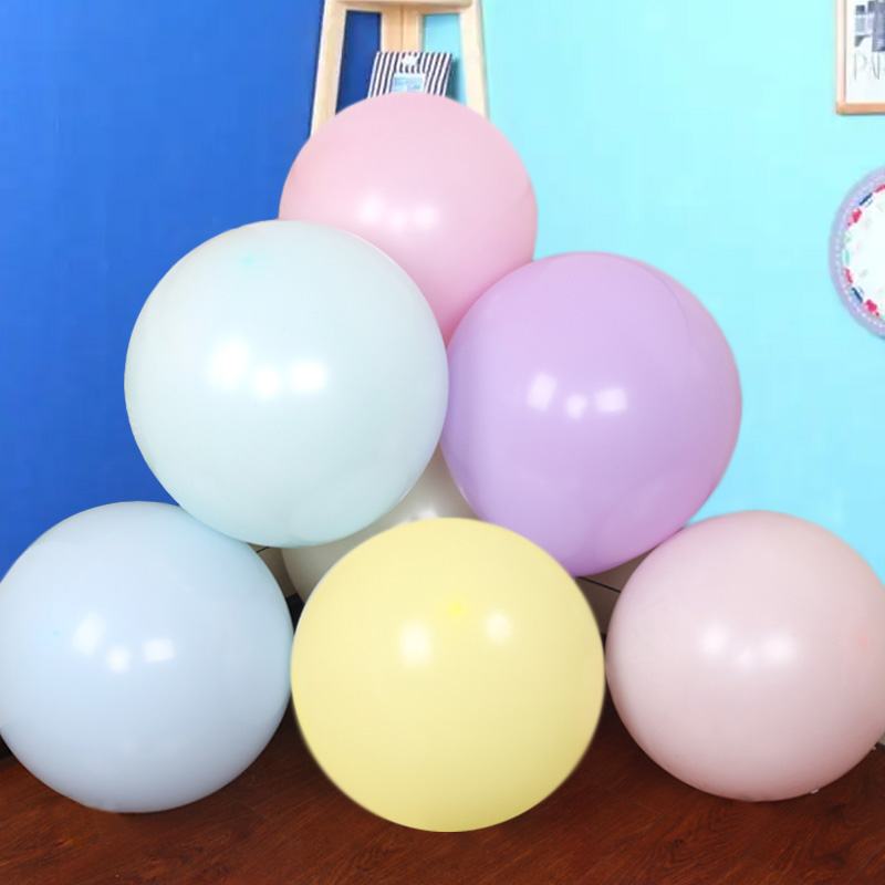 大号36寸亚光透明加厚彩色乳胶多款儿童生日布置装饰18寸马卡气球