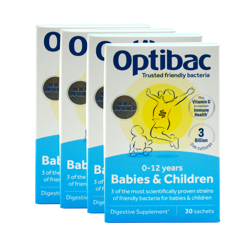 25年5月英国Optibac活性益生菌婴幼儿童孕妇哺乳期益生菌粉四盒