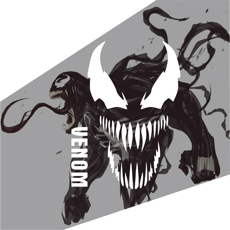 漫威Venom反英雄毒液蜘蛛侠共生体反光贴纸电动车油箱盖车贴装饰