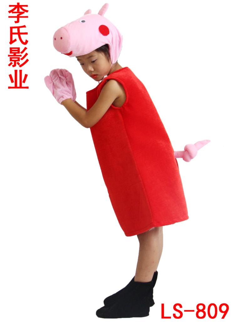 六一节新款儿童动物演出服装小猪佩奇乔治幼儿园红猪卡通舞蹈服