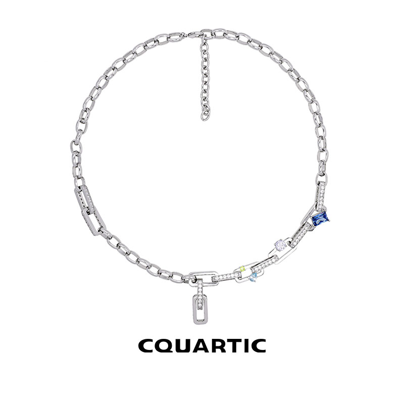 Cquartic【于文文同款】新款拼接项链男女小众设计冷淡风潮流配饰