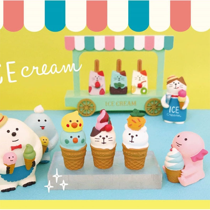 日式猫ZAKKA雪猫冷饮店夏日雪糕冰淇淋车ins桌面装饰摆件