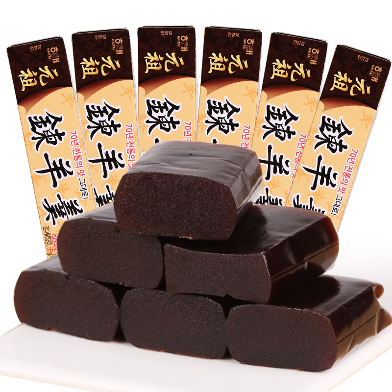 韩国进口零食品零海太炼羊羹红豆沙传统糕点心糖果55g*10支