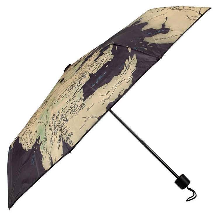 HBO官方权力的游戏冰与火之歌正版周边 世界地图 折叠雨伞晴雨伞