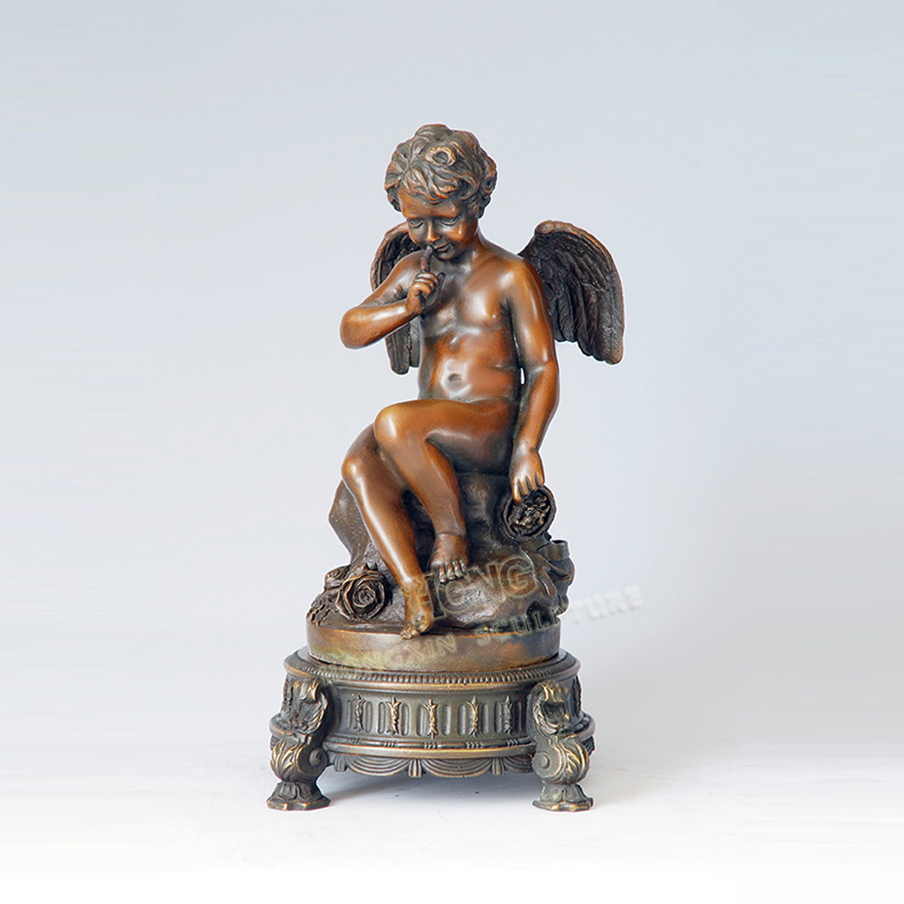 铜雕塑小天使爱神EP426欧式人物工艺品酒店客厅书房家居桌面摆件