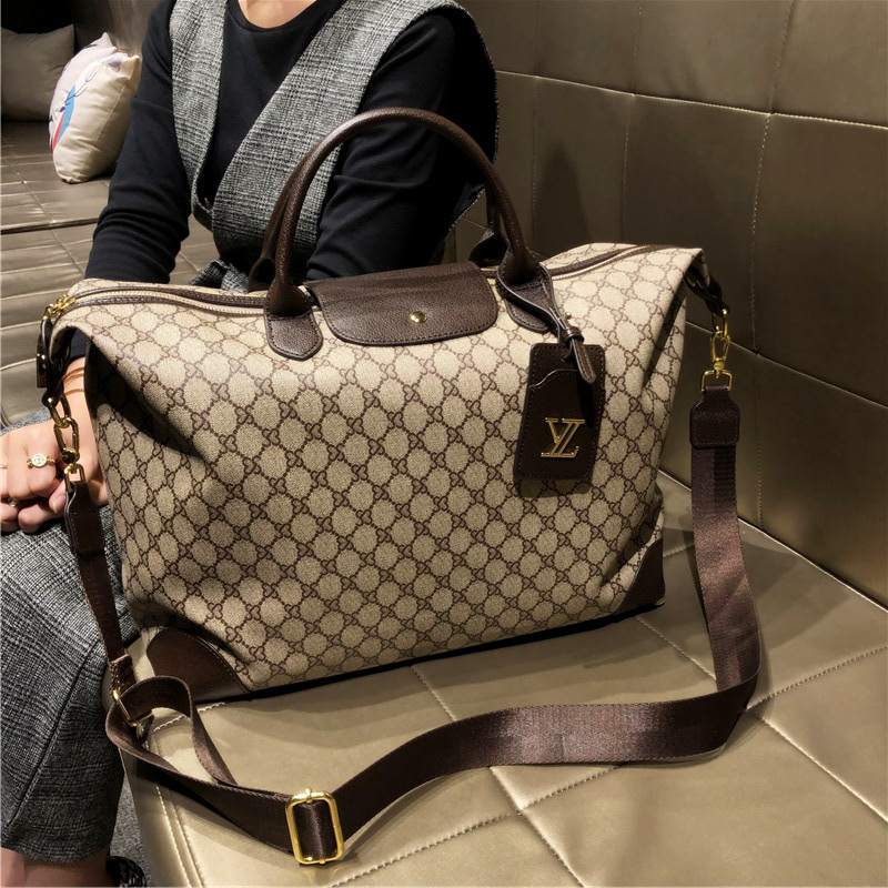 香港正品包包2024新款时尚休闲手提旅行包女大容量真皮斜挎托特包