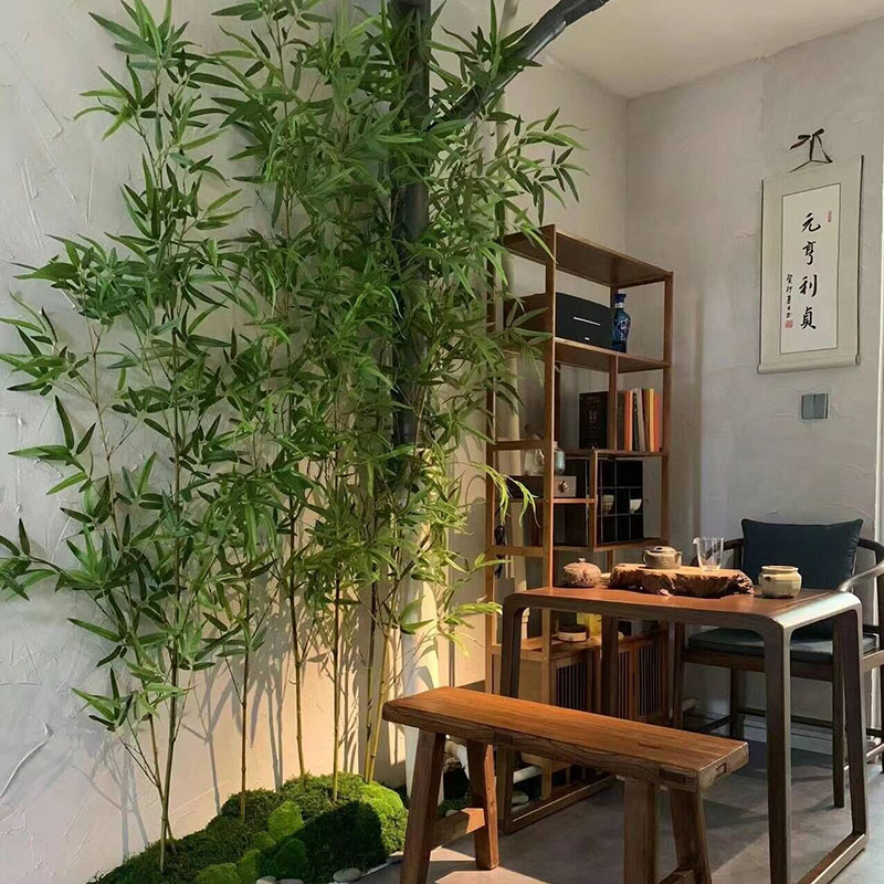 仿生竹子室外假竹子仿真植物隔断挡墙居家仿真竹子装饰新中式造景