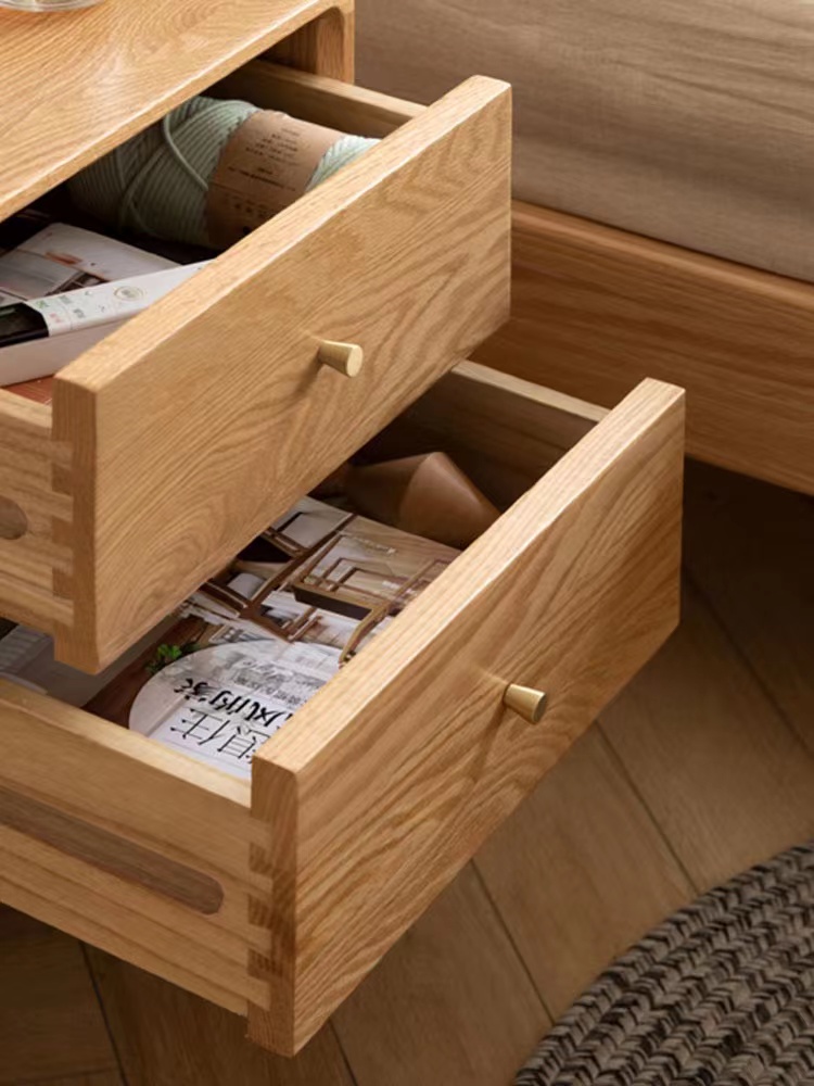 清仓特惠全实木床头柜现代简约橡木床边小柜子北欧卧室原木储物柜
