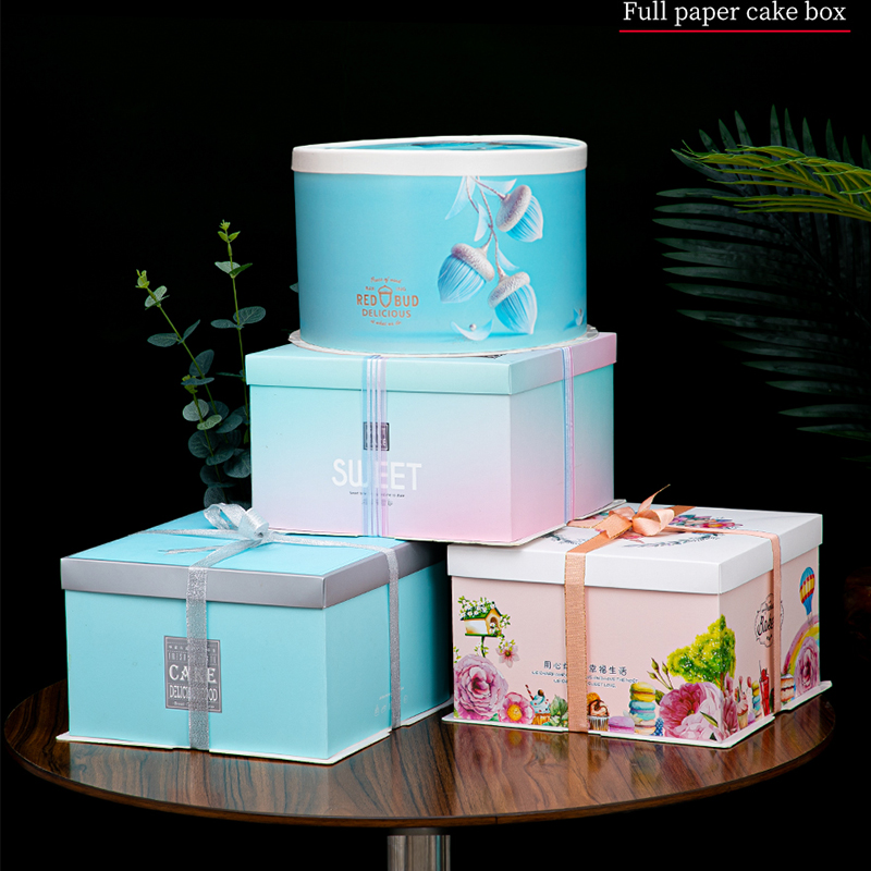 蛋糕盒子包装盒6寸8寸10寸12寸14寸生日方形纸盒圆形盒蛋糕包装盒
