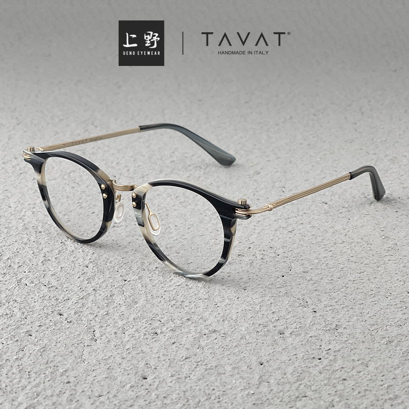 上野眼镜 意大利TAVAT经典框型SC040 罐头系列圆框复古光学眼镜框