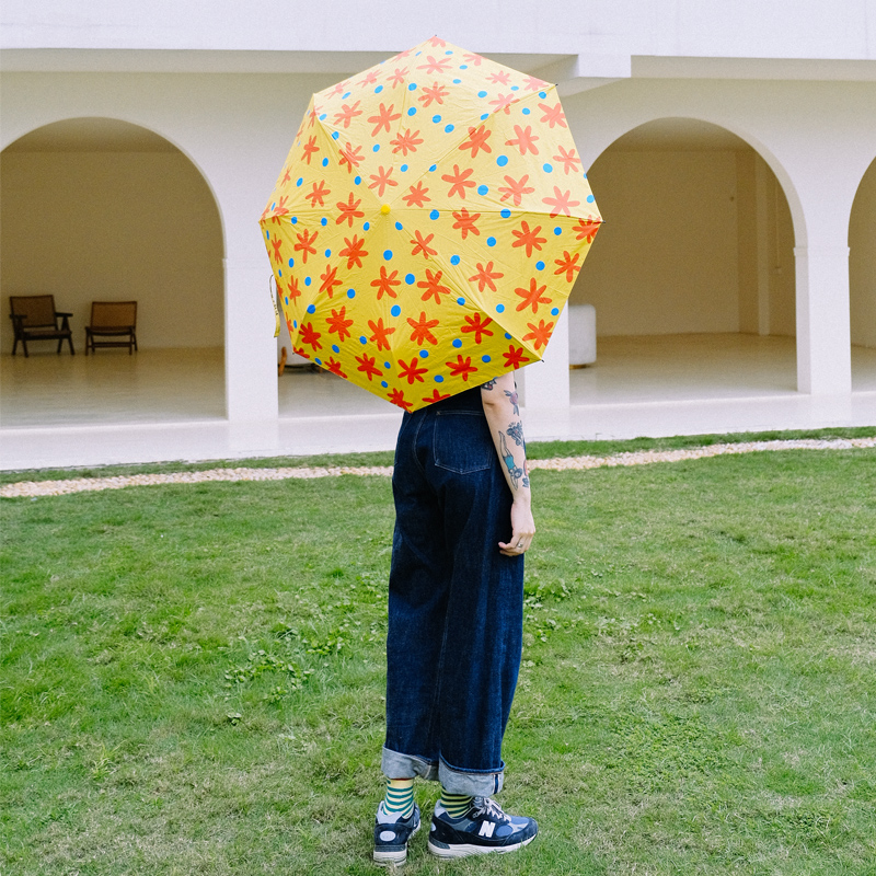 珍珠小商店「来自春天的野花」遮阳折叠便携雨伞防晒紫外线太阳伞