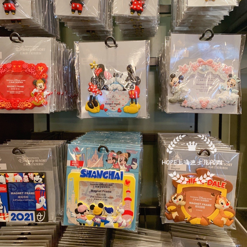 HOPE上海迪士尼代购 米奇米妮磁贴相框 玩具总动员卡通冰箱贴