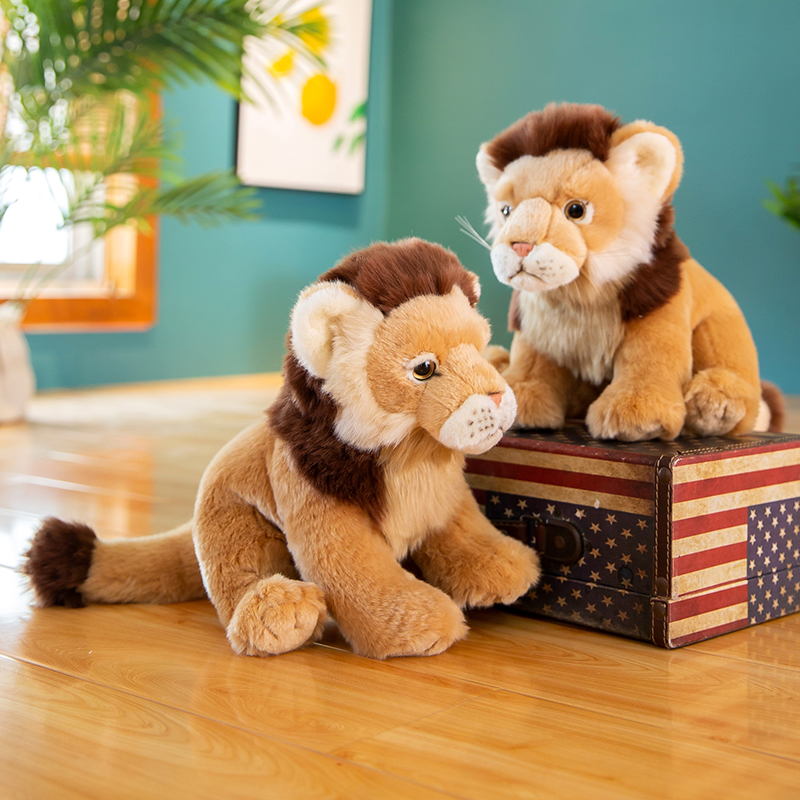 毛毛兽小狮子毛绒玩具动物园超柔软狮子公仔儿童早教玩偶娃娃男孩