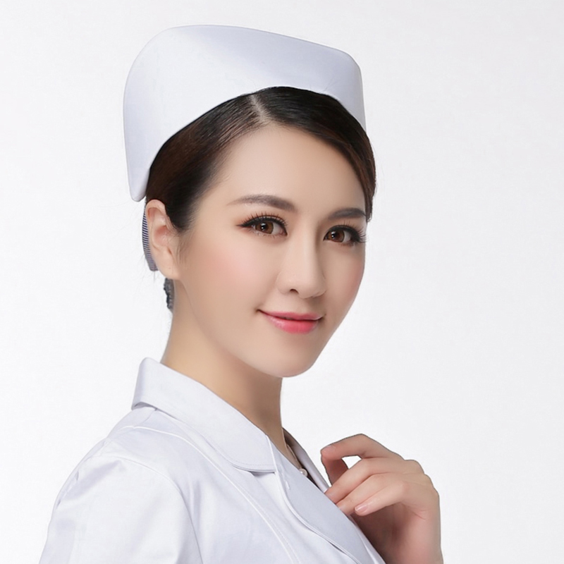 天使范 护士帽 白色 燕尾帽护士帽粉色浅蓝色女式护士帽