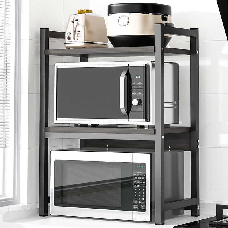 妙立厨房微波炉置物架家用多层台面多功能烤箱架子双层收纳架神器