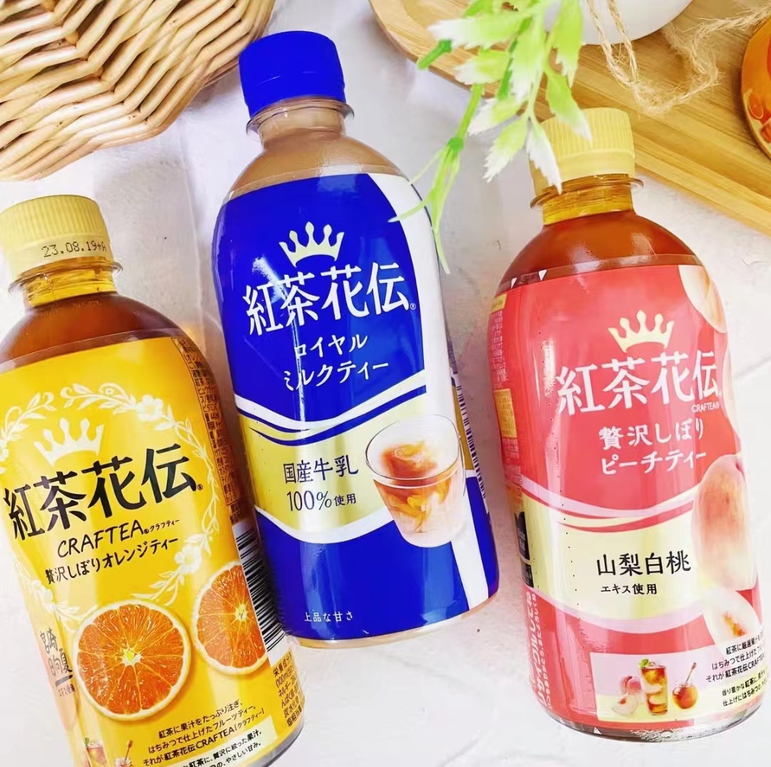 现货新品日本进口可口可乐craftea红茶花传桃子蜜桃味红茶饮料3瓶