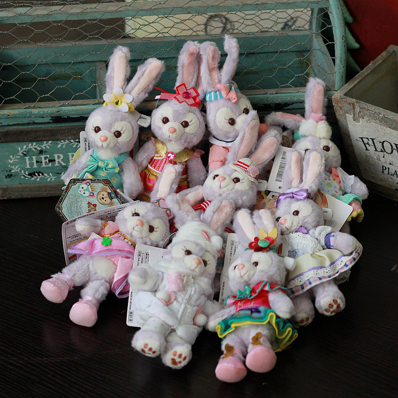 日单迪迪尼星星兔公仔紫色小兔子玩偶毛绒玩具史黛兔包挂件钥匙扣