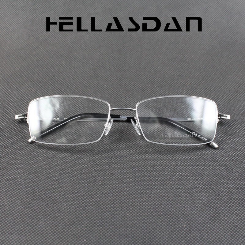 华尔诗丹 眼镜架Hellasdan半框纯钛近视眼镜男女可配度数镜框9417