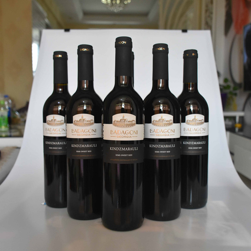 6瓶装新疆口岸badagoni巴达果尼KINDZMARAULI红酒金兹半甜葡萄酒