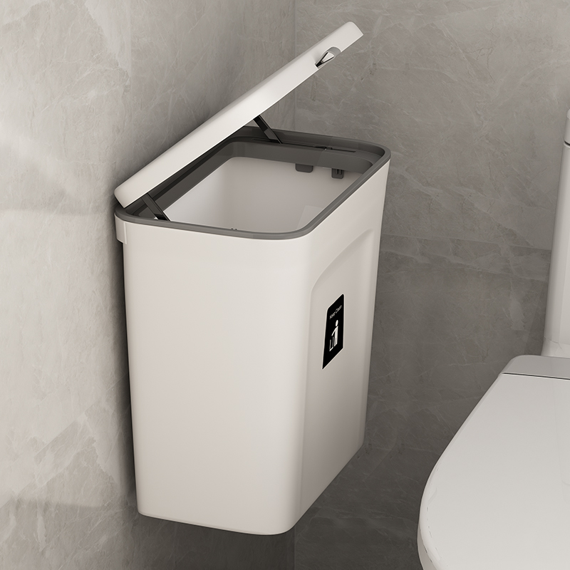 垃圾桶壁挂式卫生间新款有盖挂式厕所洗手间挂墙放卫生纸桶家用