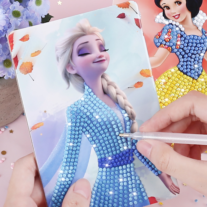 爱莎公主专注力贴纸女孩换装儿童贴画粘宝石冰雪奇缘小艾莎的玩具
