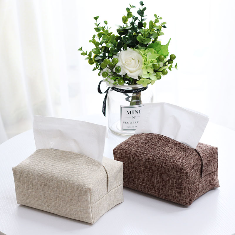 创意北欧ins纸巾盒套客厅家用棉麻汽车载纸抽盒茶道手工布艺袋子