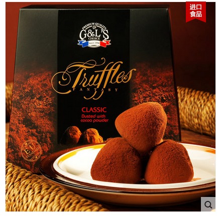 法国原装进口德菲丝  truffles黑松露巧克力原味1000g 零食现货