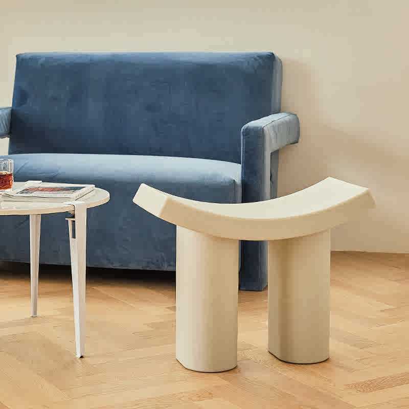 北欧曲面换鞋凳家用现代门口轻奢塑料小凳子客厅网红飞象椅矮板凳