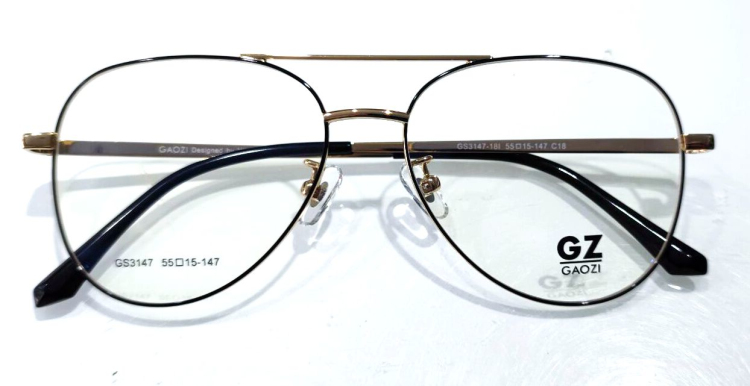 网红百搭双梁架:GAOZI高姿 GS3147 钛合金复古时尚前卫框眼镜架