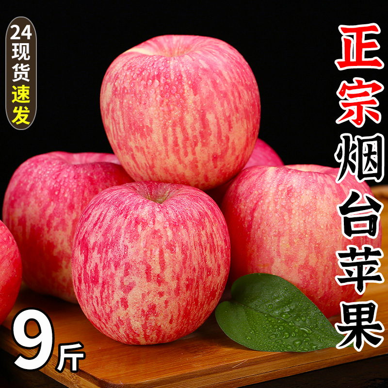 山东烟台红富士苹果10斤新鲜水果当季栖霞萍果整箱包邮脆甜丑平果