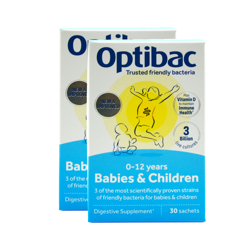 25年5月英国Optibac活性益生菌婴幼儿童孕妇哺乳期益生菌粉2盒装