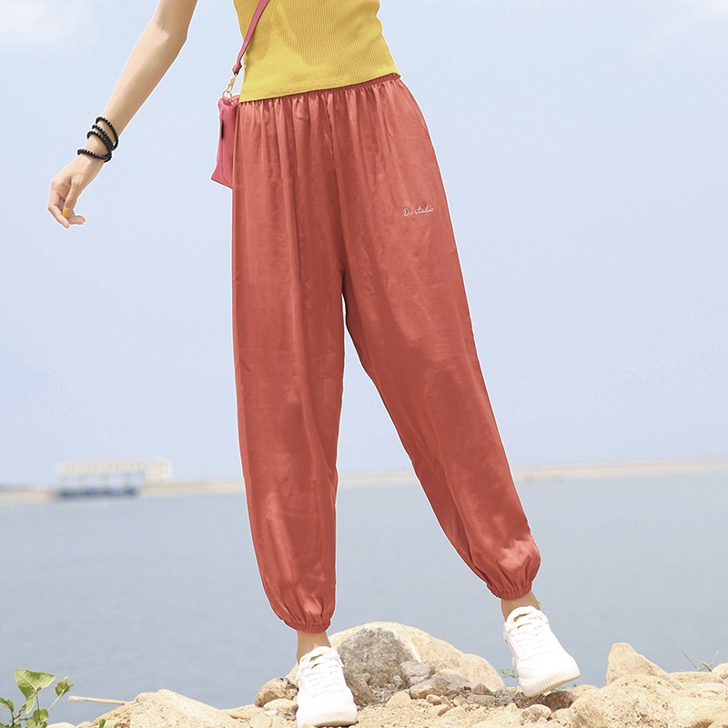 北京森林时尚户外户外新款女式宽松休闲速干裤冰凉丝滑灯笼裤吸汗
