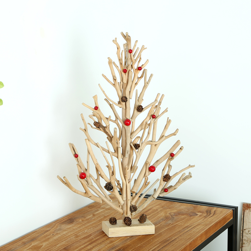 圣诞节装饰摆件工艺品 创意设计礼品手工艺摆件木质圣诞树家居