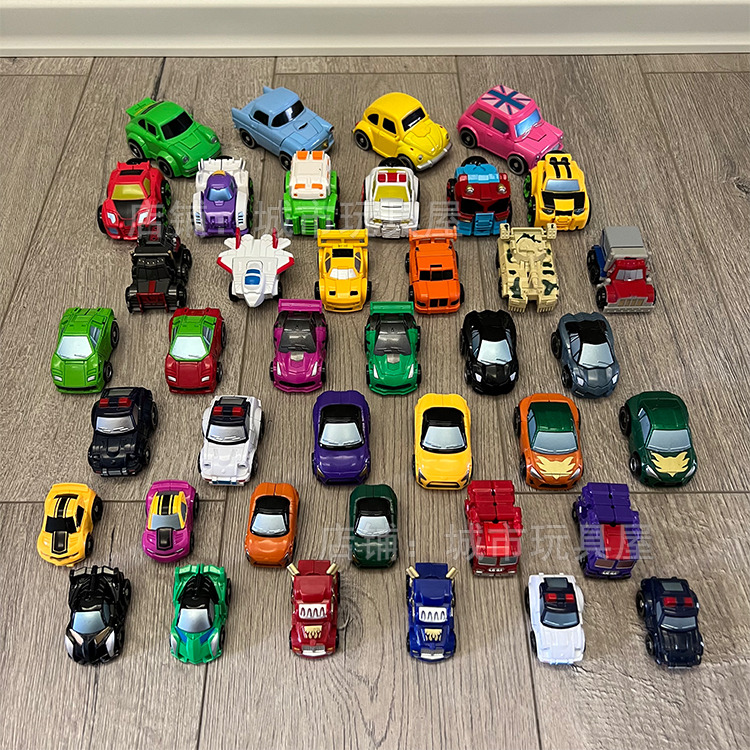 Q版迷你变形小汽车机器人玩具部分合金幼儿园男孩儿童模型礼物