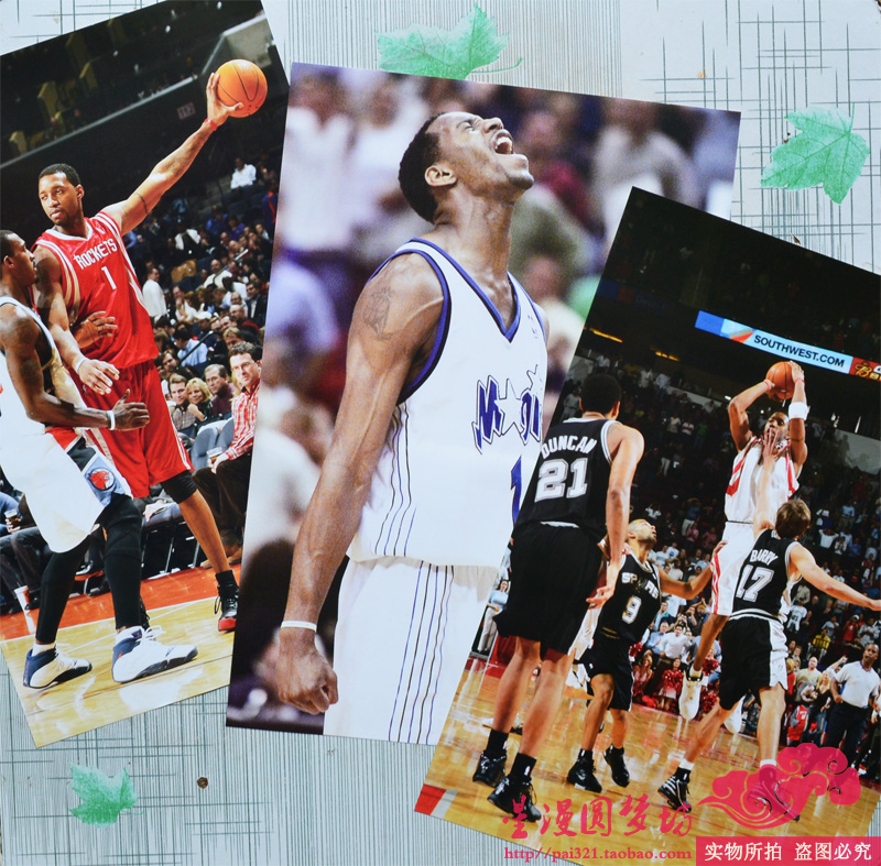 nba麦迪海报墙贴墙壁画 篮球体育明星球星海报纸麦蒂周边 一套8张