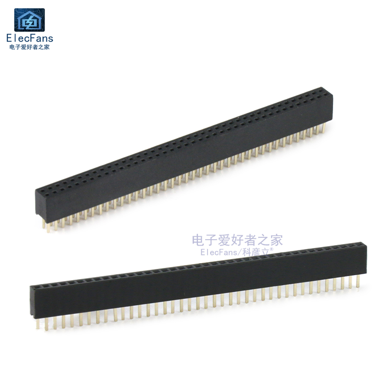 极速镀金1.27MM间距单排针双排针排母座端子PCB线电路板接插件连