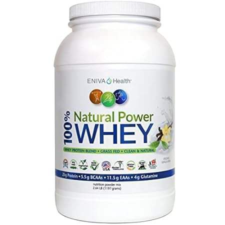 Eniva Natural Power 100% Grass Fed Whey Protein Powder， O