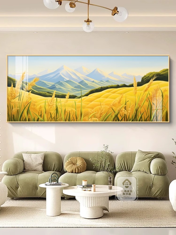 客厅沙发背景墙装饰画大幅寓意好的挂画现代简约大气风景壁画定制