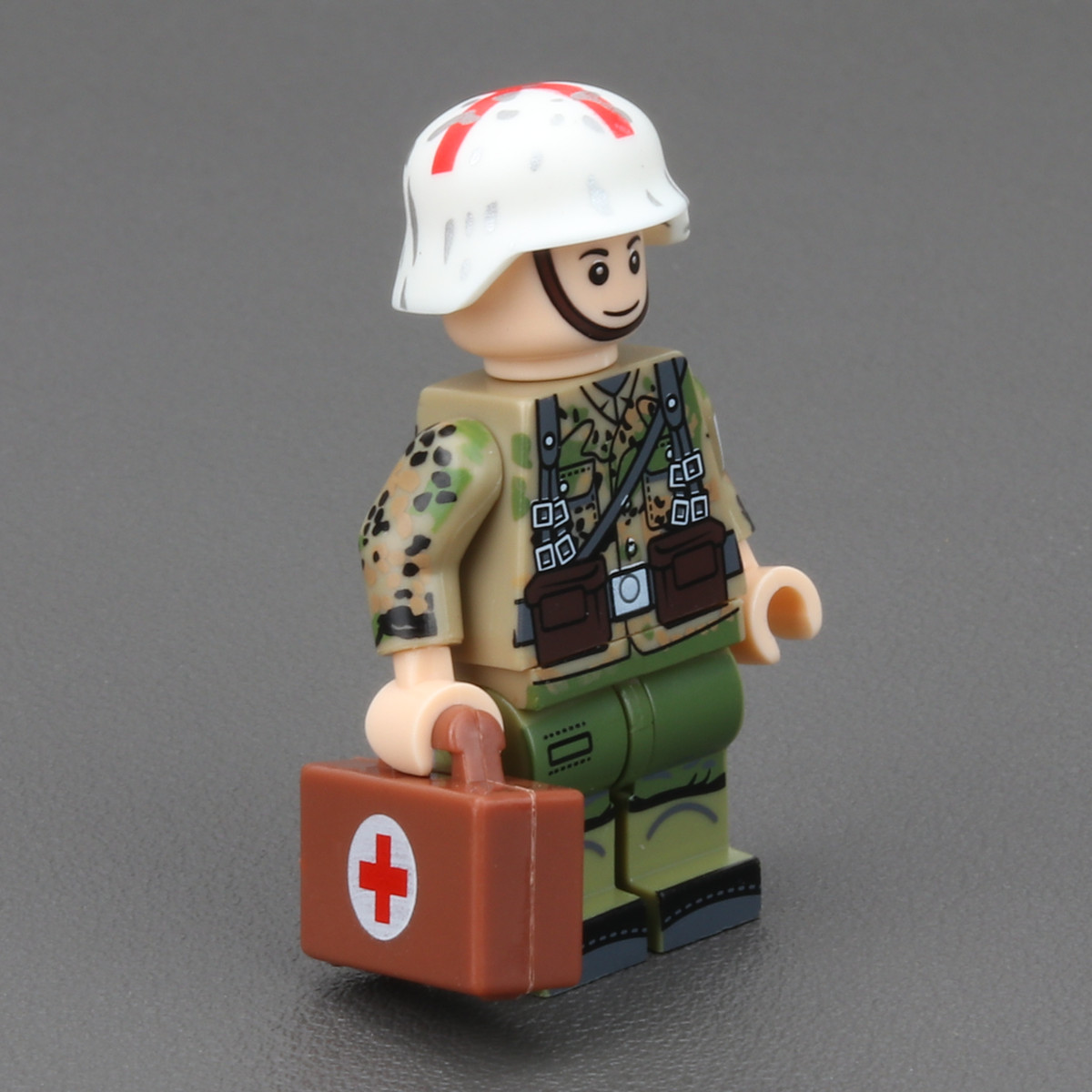 第三方MOC二战军事人仔武器积木配件医疗箱担架医疗士兵装备
