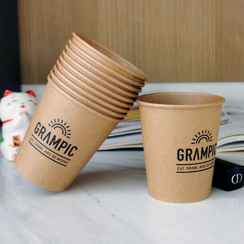 牛皮咖啡杯包装容器类纸杯茶水杯高端品质热饮杯工厂定制LOGO
