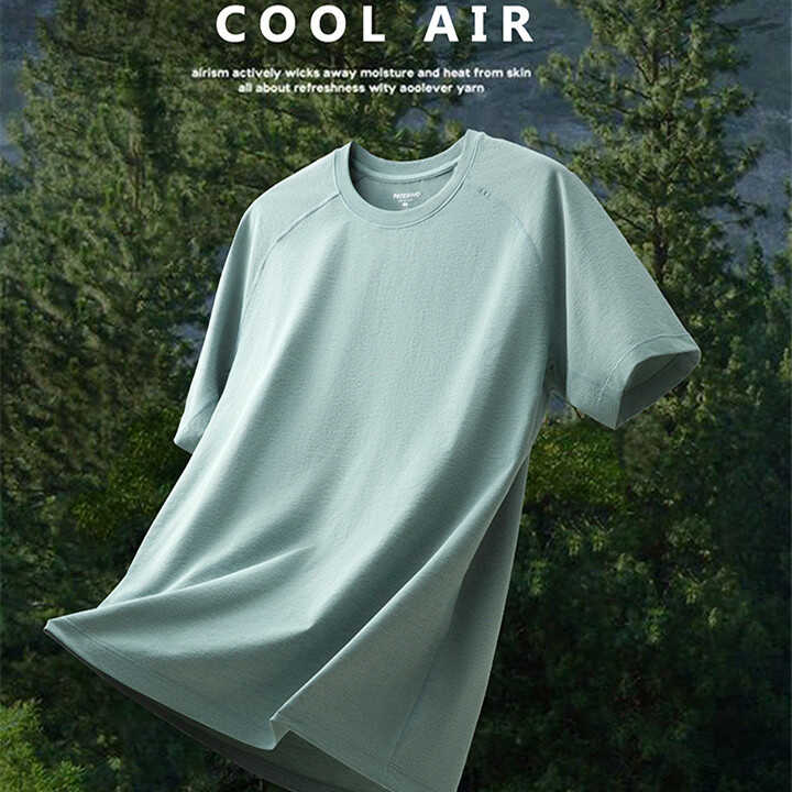 速干衣天花板COOLARI凉感运动激光孔透气夏季男女圆领短袖T恤A255