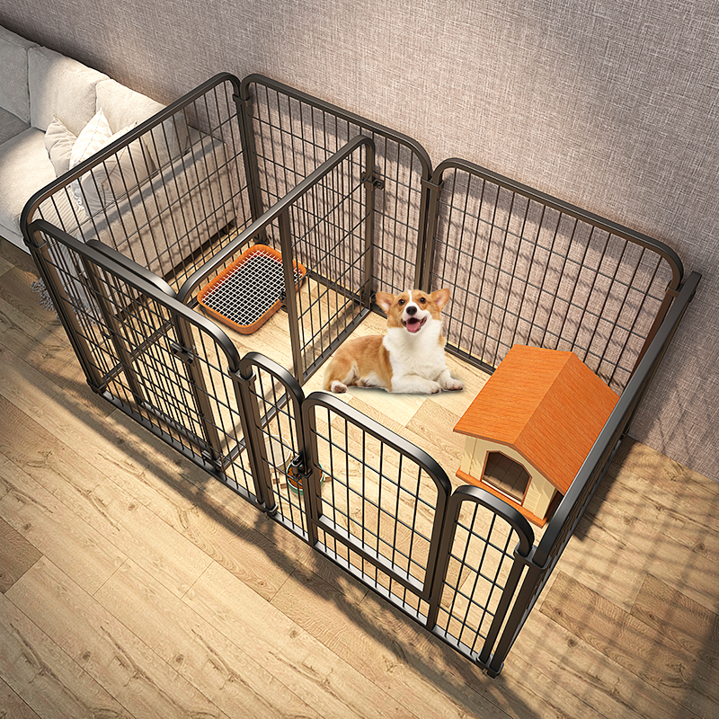狗狗围栏室内防越狱宠物笼子中小型犬隔离训练厕所柯基狗窝栅栏
