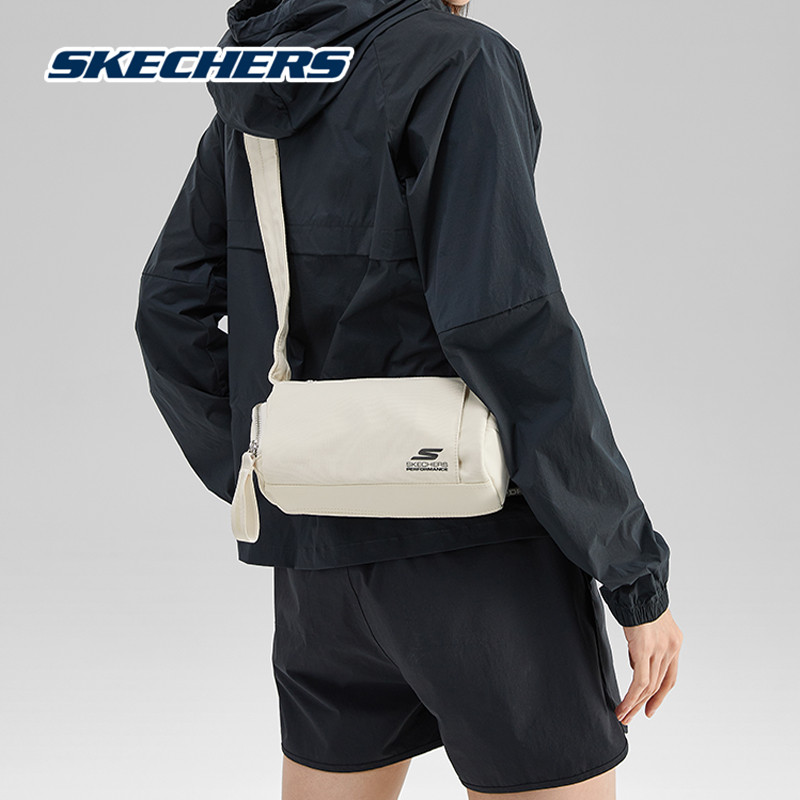 Skechers斯凯奇男女款新款时尚单肩包大容量吐司包学生运动斜挎包