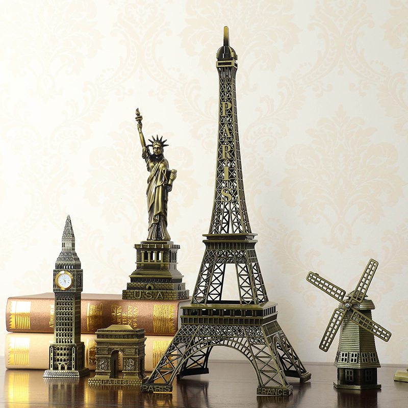 巴黎埃菲尔铁塔模型欧式摆件工艺品家居摆设创意生日礼物小工艺品