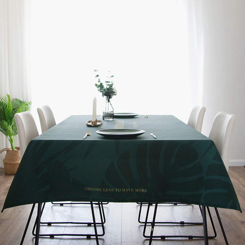 羽果 东南亚风情叶子咖啡厅餐桌布防水防油加厚高品质防烫桌垫布