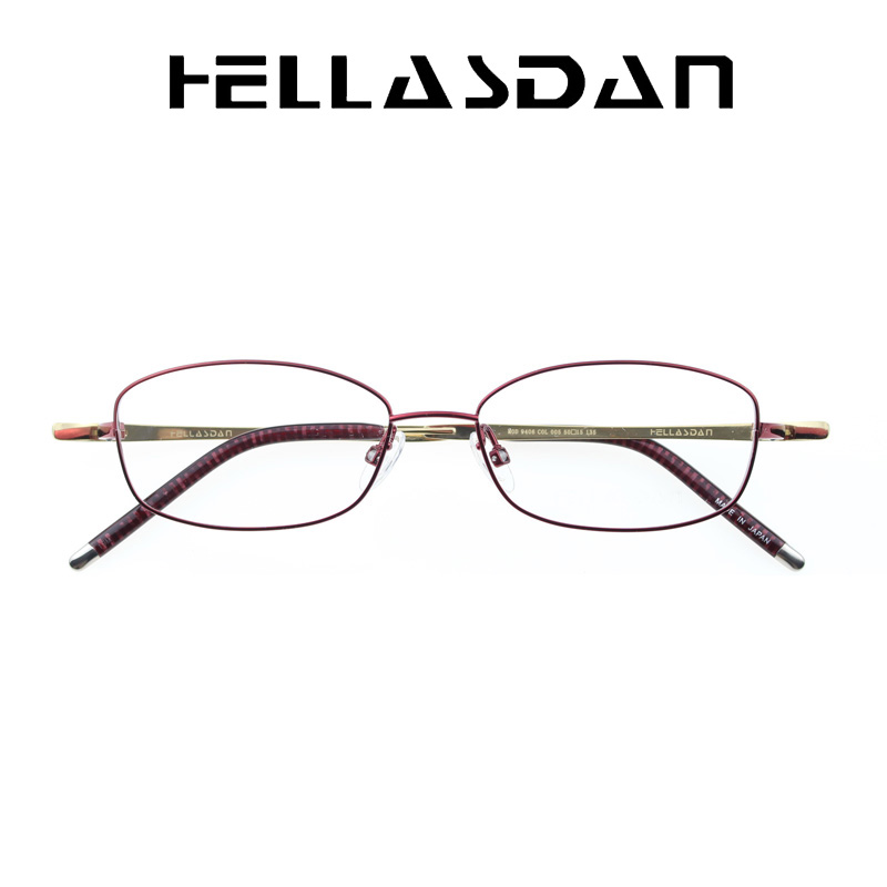 华尔诗丹 眼镜架Hellasdan镜框可配度数纯钛超轻全框近视镜女9406