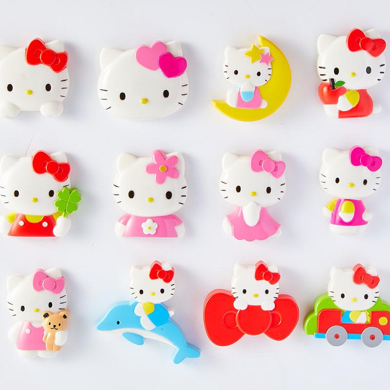清仓日本HELLOKITTY斯凯达凯蒂猫可爱卡通冰箱贴创意贴磁铁卡通头
