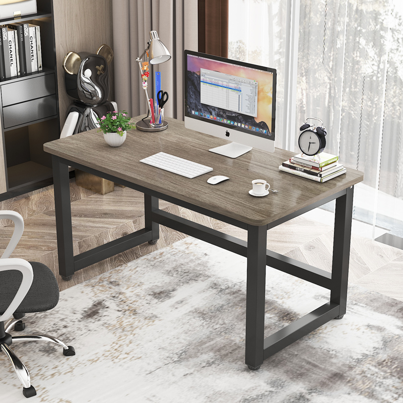 简易电脑桌台式桌家用双人桌子简约现代书桌办公桌钢木桌子写字台