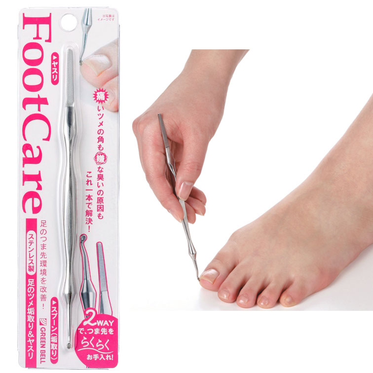 日本不锈钢指甲缝隙清洁指甲边缘去死皮除垢手脚指甲挫刀修脚工具